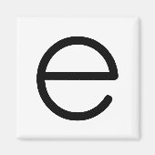 Buchstabenbezeichnung "e" magnet (Vorne)