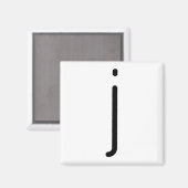 Buchstabenbezeichnung "j" magnet (Vorderseite/Rückseite)