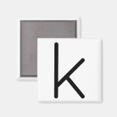 Buchstabenbezeichnung "k" magnet (Vorderseite/Rückseite)