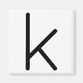 Buchstabenbezeichnung "k" magnet (Vorne)