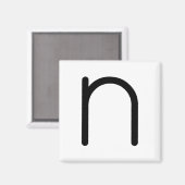 Buchstabenbezeichnung "n" magnet (Vorderseite/Rückseite)