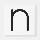 Buchstabenbezeichnung "n" magnet (Vorne)