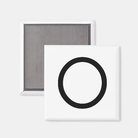 Buchstabenbezeichnung "o" magnet (Vorderseite/Rückseite)