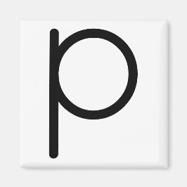 Buchstabenbezeichnung "p" magnet