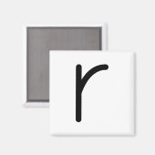 Buchstabenbezeichnung "r" magnet (Vorderseite/Rückseite)