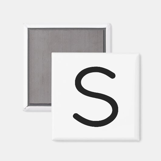 Buchstabenbezeichnung "s Magnet" Magnet (Vorderseite/Rückseite)