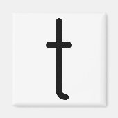 Buchstabenbezeichnung "t" magnet (Vorne)