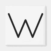 Buchstabenbezeichnung "w" magnet (Vorne)