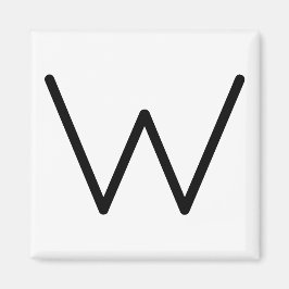 Buchstabenbezeichnung "w" magnet