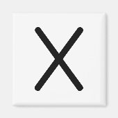 Buchstabenbezeichnung "x" magnet (Vorne)