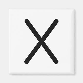 Buchstabenbezeichnung "x" magnet