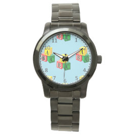 Buchstabenblöcke Armbanduhr