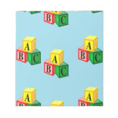 Buchstabenblöcke Notizblock (Vorderseite)