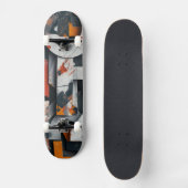 Buchstabenfragmente in orange und grau #1 skateboard (Vorderseite)