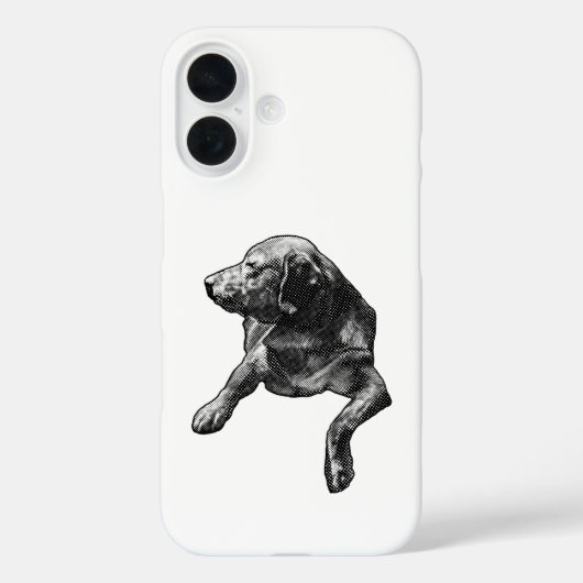 Buchstabenglühen, Punktierter Labrador Fokus Case-Mate iPhone Hülle (Rückseite)
