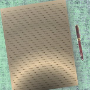 Buchstabengröße 8,5 x 11" Uni Ruled Bronze Color Notizblock