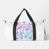 Buchstabenkonfetti "A" Duffle Bag (Vorderseite)