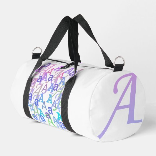 Buchstabenkonfetti "A" Duffle Bag (Linke Seite)
