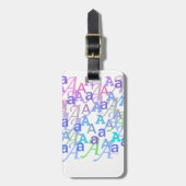 Buchstabenkonfetti "A" Gepäckanhänger (Vorderseite vertikal)