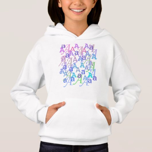 Buchstabenkonfetti "A" Hoodie (Vorderseite)