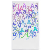 Buchstabenkonfetti "A" Kleine Geschenktüte (Rückseite)