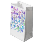 Buchstabenkonfetti "A" Kleine Geschenktüte (Rückseite Schrägansicht)