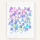 Buchstabenkonfetti "A" Notizblock (Vorderseite)