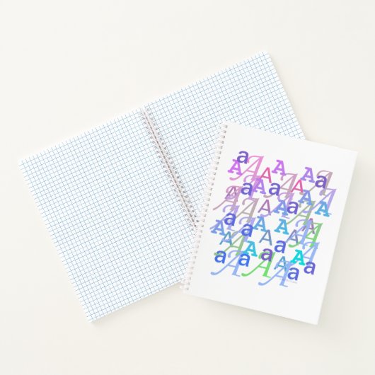 Buchstabenkonfetti "A" Notizblock (Innenseite)