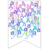 Buchstabenkonfetti "A" Wimpelkette (Erste Fahne)