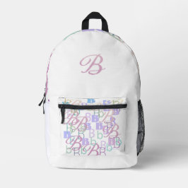 Buchstabenkonfetti "B" Bedruckter Rucksack