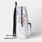 Buchstabenkonfetti "B" Bedruckter Rucksack (Links)