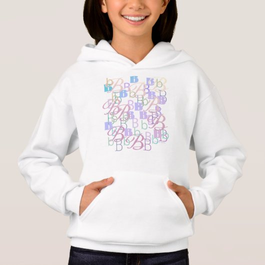 Buchstabenkonfetti "B" Hoodie (Vorderseite)