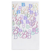 Buchstabenkonfetti "B" Kleine Geschenktüte (Rückseite)