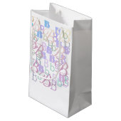 Buchstabenkonfetti "B" Kleine Geschenktüte (Rückseite Schrägansicht)
