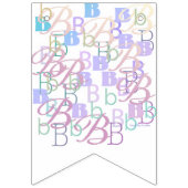 Buchstabenkonfetti "B" Wimpelkette (Erste Fahne)