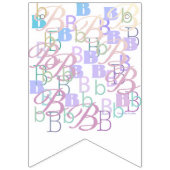 Buchstabenkonfetti "B" Wimpelkette (Dritte Fahne)