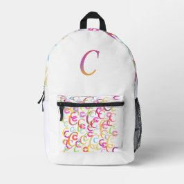 Buchstabenkonfetti "C" Bedruckter Rucksack