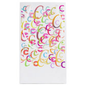 Buchstabenkonfetti "C" Kleine Geschenktüte (Rückseite)