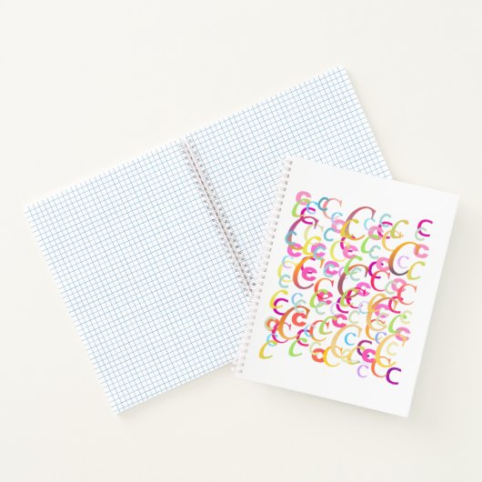 Buchstabenkonfetti "C" Notizblock (Innenseite)