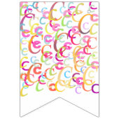 Buchstabenkonfetti "C" Wimpelkette (Dritte Fahne)