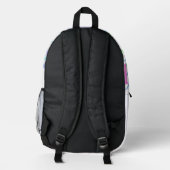 Buchstabenkonfetti "D" Bedruckter Rucksack (Rückseite)