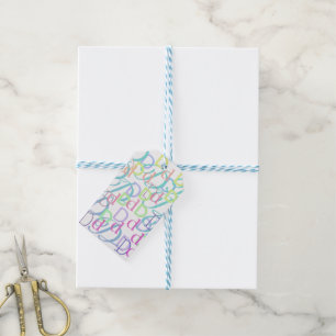 Buchstabenkonfetti "D" Geschenkanhänger