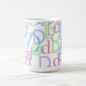 Buchstabenkonfetti "D" Kaffeetasse (Mittel)