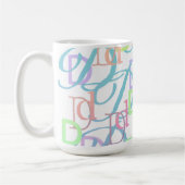 Buchstabenkonfetti "D" Kaffeetasse (Links)