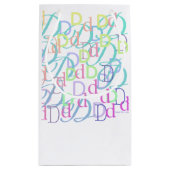 Buchstabenkonfetti "D" Kleine Geschenktüte (Rückseite)