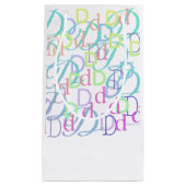 Buchstabenkonfetti "D" Kleine Geschenktüte (Vorderseite)