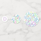 Buchstabenkonfetti "D" Konfetti (Rückseiten)