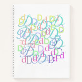 Buchstabenkonfetti "D" Notizblock (Vorderseite)