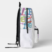 Buchstabenkonfetti "E" Bedruckter Rucksack (Links)