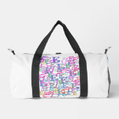 Buchstabenkonfetti "E" Duffle Bag (Vorderseite)